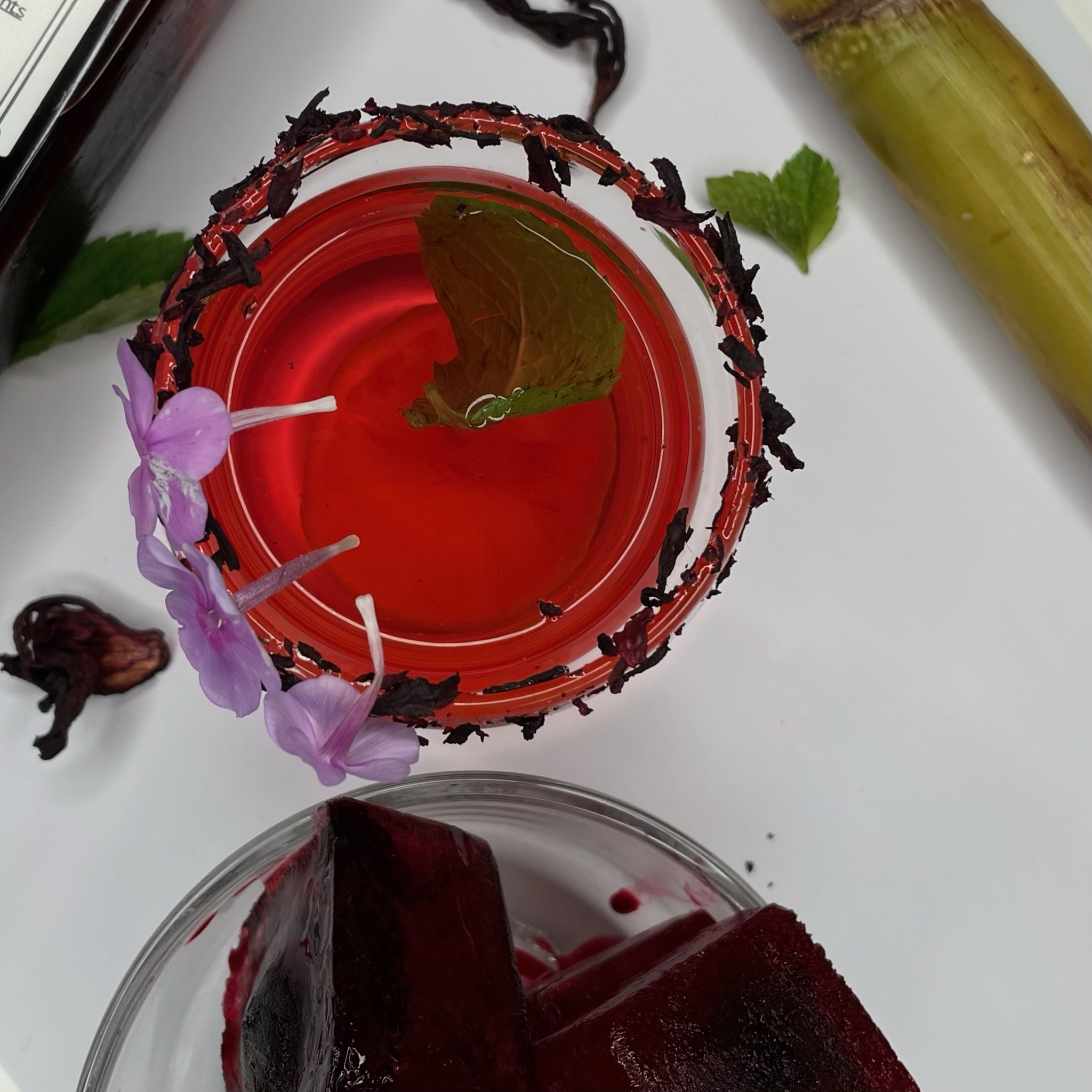Sirop de fleurs d'hibiscus