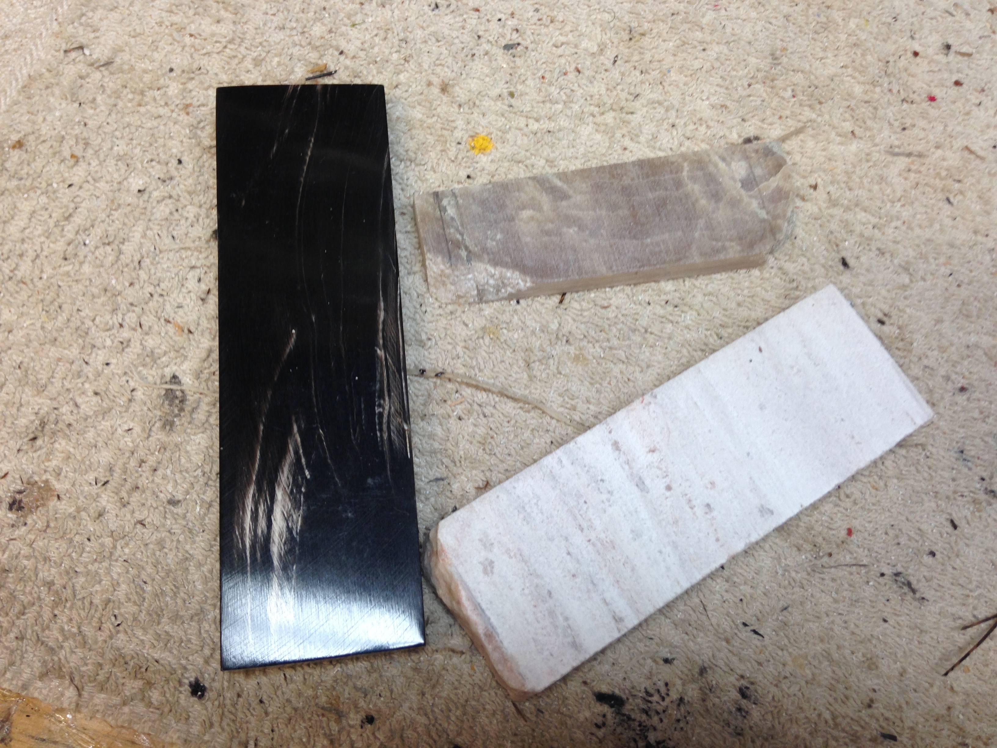 Soapstone and Buffalo Horn Handles