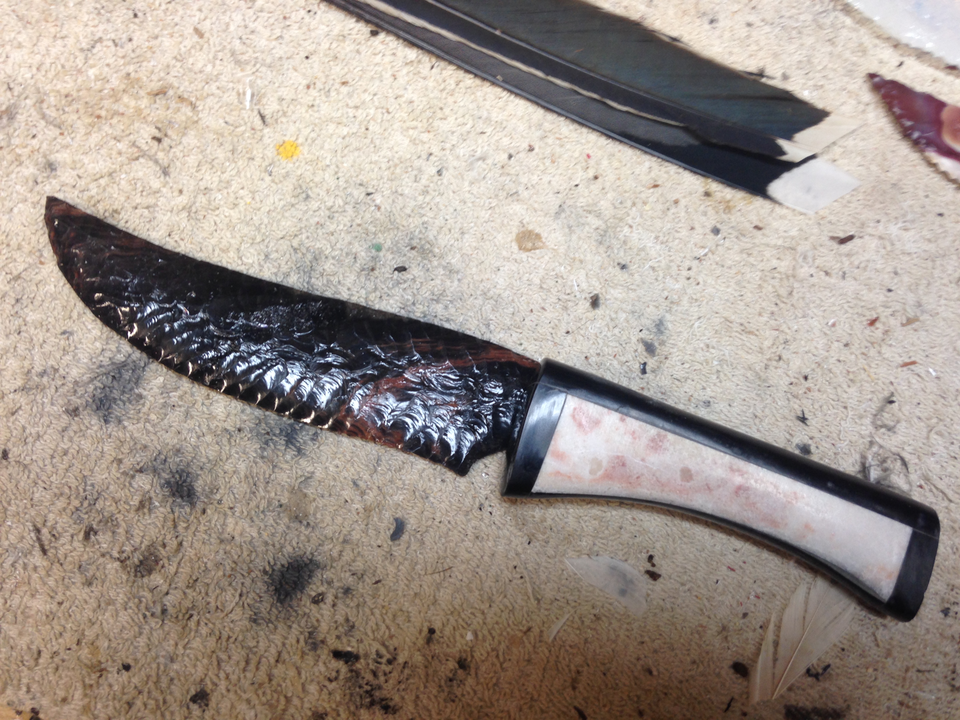 Alabaster Handle Knife