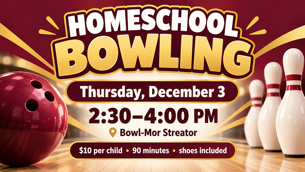 Homeschool Bowling – December 3 – 2:30 PM
