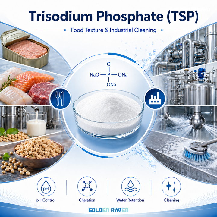 Trisodium Phosphate (TSP): An Alkaline Regulator for Food Texture and Industrial Cleaning