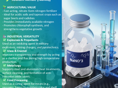 Sodium Nitrate: Properties, Applications, Production, and Market Overview