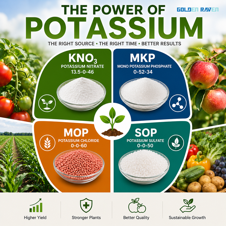 Choosing the Right Potassium Fertilizer: A Practical Guide to KNO₃, MKP, MOP, and SOP
