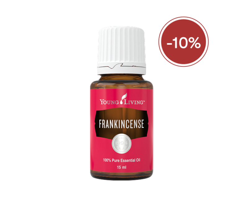 Ätherisches Öl mit rotem Etikett