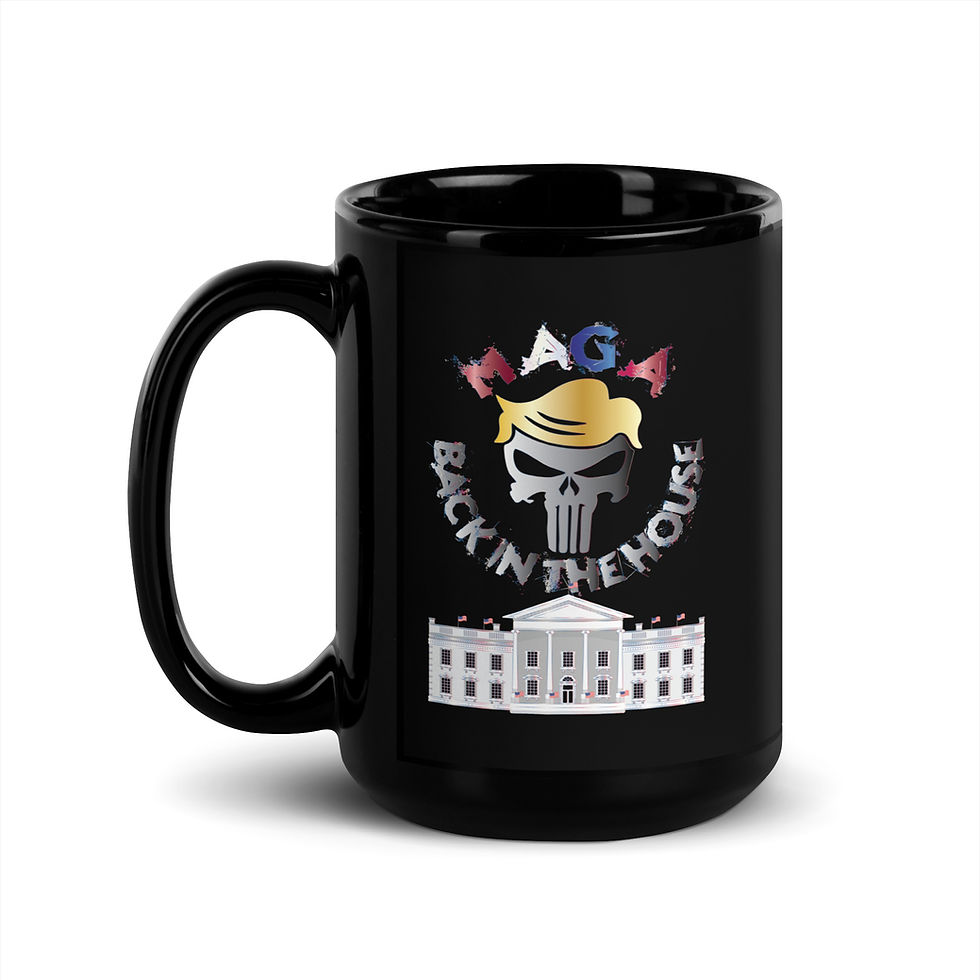 Thumbnail: Black Glossy Mug- MAGA: Back In The House