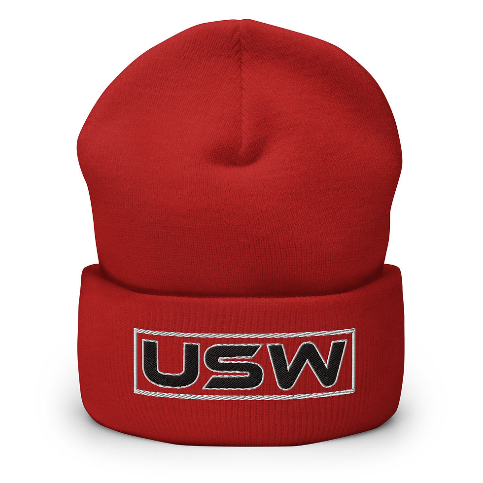 Thumbnail: USW: B&W Embroiled Cuffed Beanie