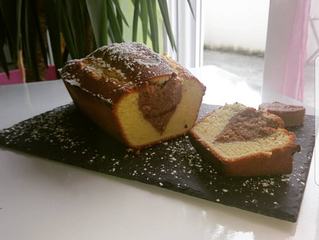 ¨Cake vanille avec son vrai cœur au chocolat¨