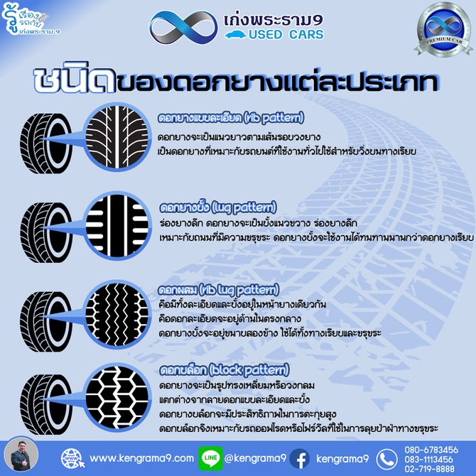 ชนิดของดอกยางแต่ละประเภท