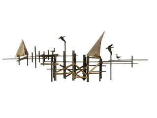 BRASS SCULPTURE BY C. JERE $750.00