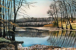 East River in Late Winter, 11"x17", watercolor