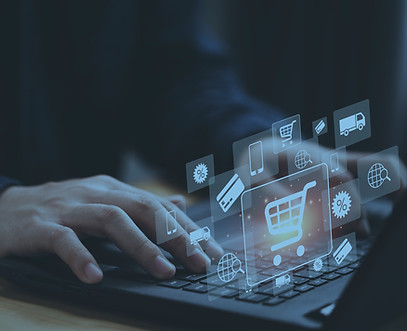 shopper-using-computer-laptop-input-order-with-trolley-credit-card-delivery-truck-online-s