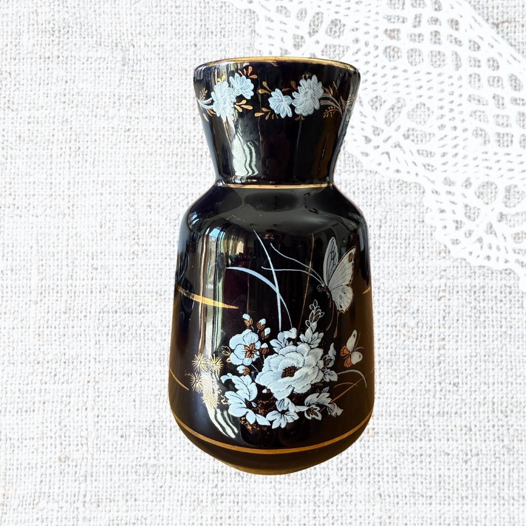 Small Black Vase 24k