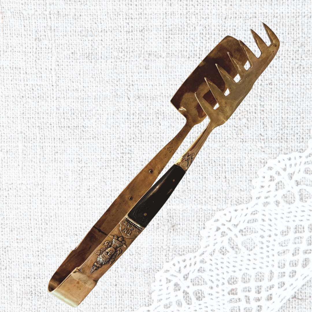Thai Brass Serving Tongs