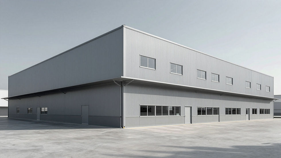 High-contrast perspective of a modern logistics terminal