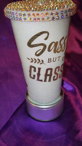 Thumbnail: Glitter Tumbler with Rhinestone Lid 20oz 