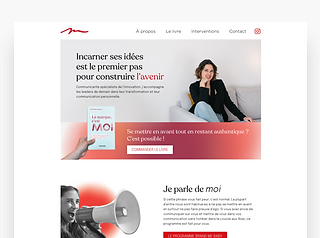 Création de l'identité visuelle et web design du site d'une communicante