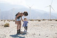 Mom and Daughter on Desert