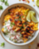 🌽street corn chicken bowl