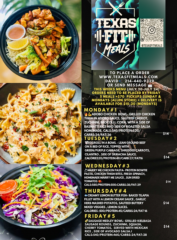 Orange Photo Collage Meal Planner Menu - 1.png