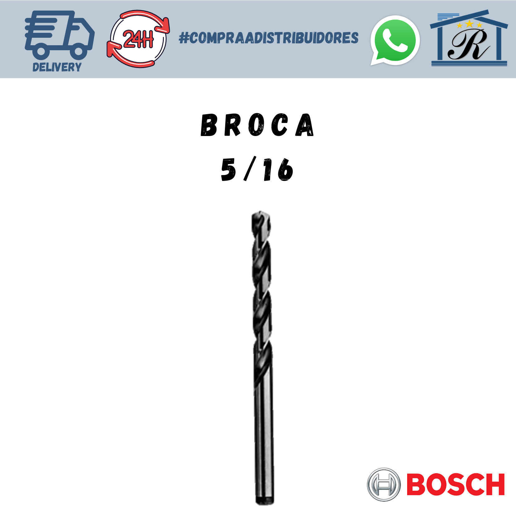 BROCA PARA FIERRO BOSCH 5/16