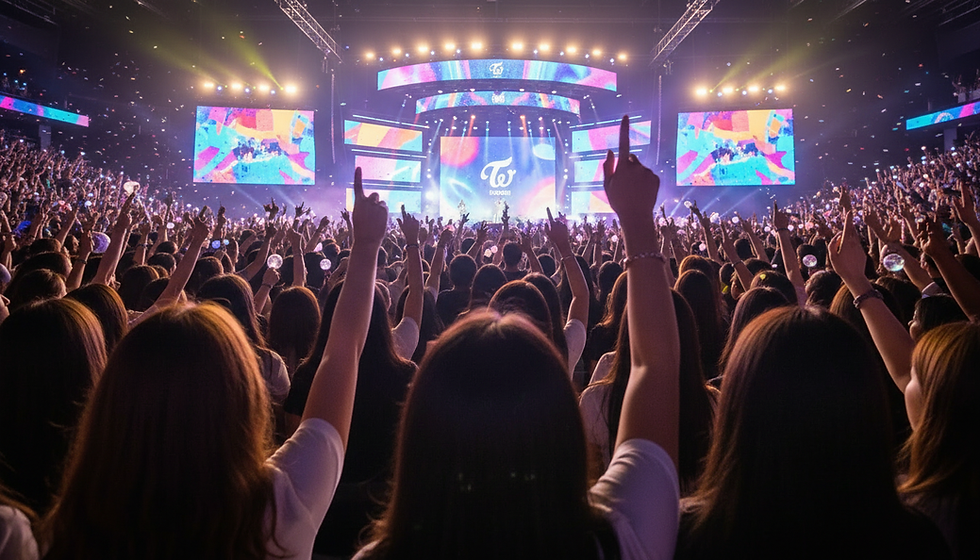 Fans exploring the vibrant streets of Seoul during a K-pop tour
