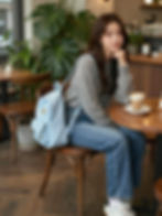 Woman in cafe with coffee