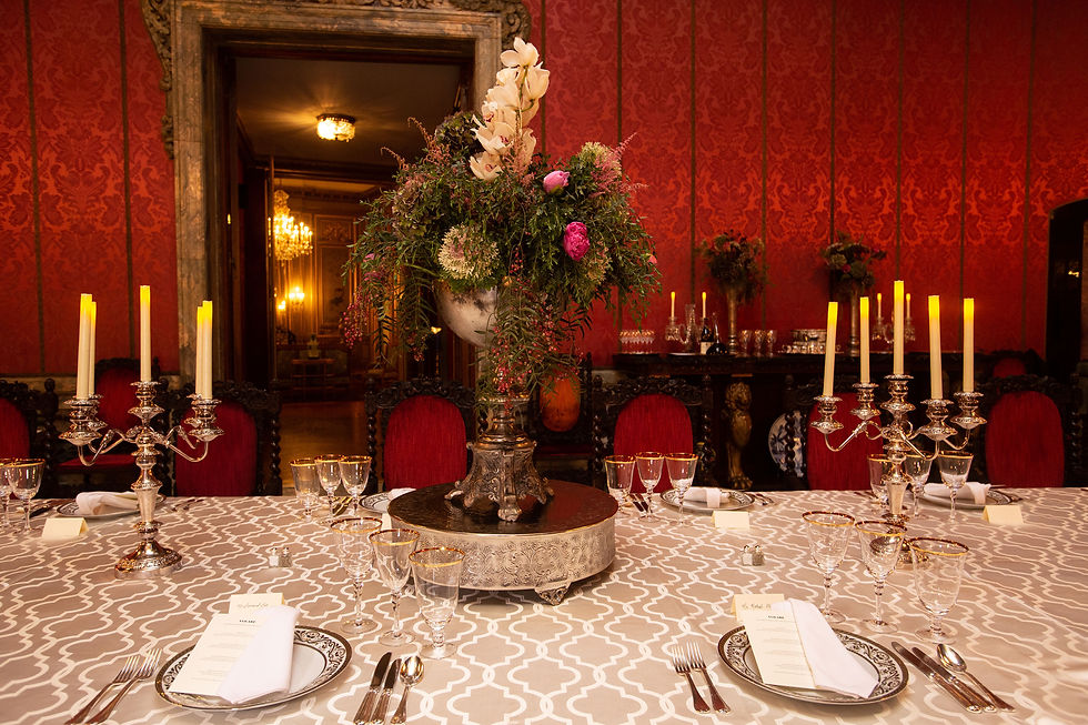 Table setting and flowers