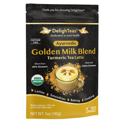 delighteas golden milk blend turmeric ceylon cinnamon