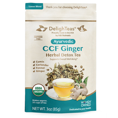 Ayurvedic Cumin, Coriander & Fennel Tea w/ Ginger DelighTeas
