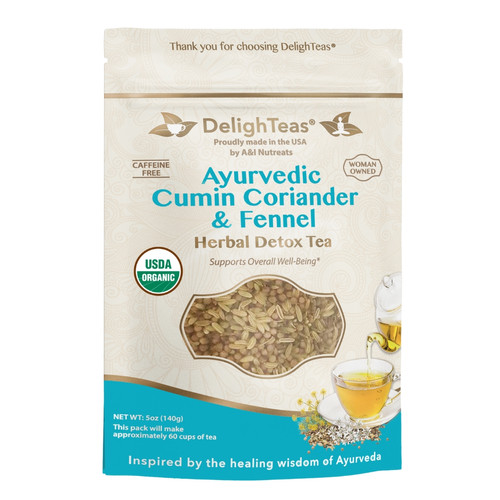 Ayurvedic Cumin, Coriander & Fennel Detox Tea Loose Blend DelighTeas