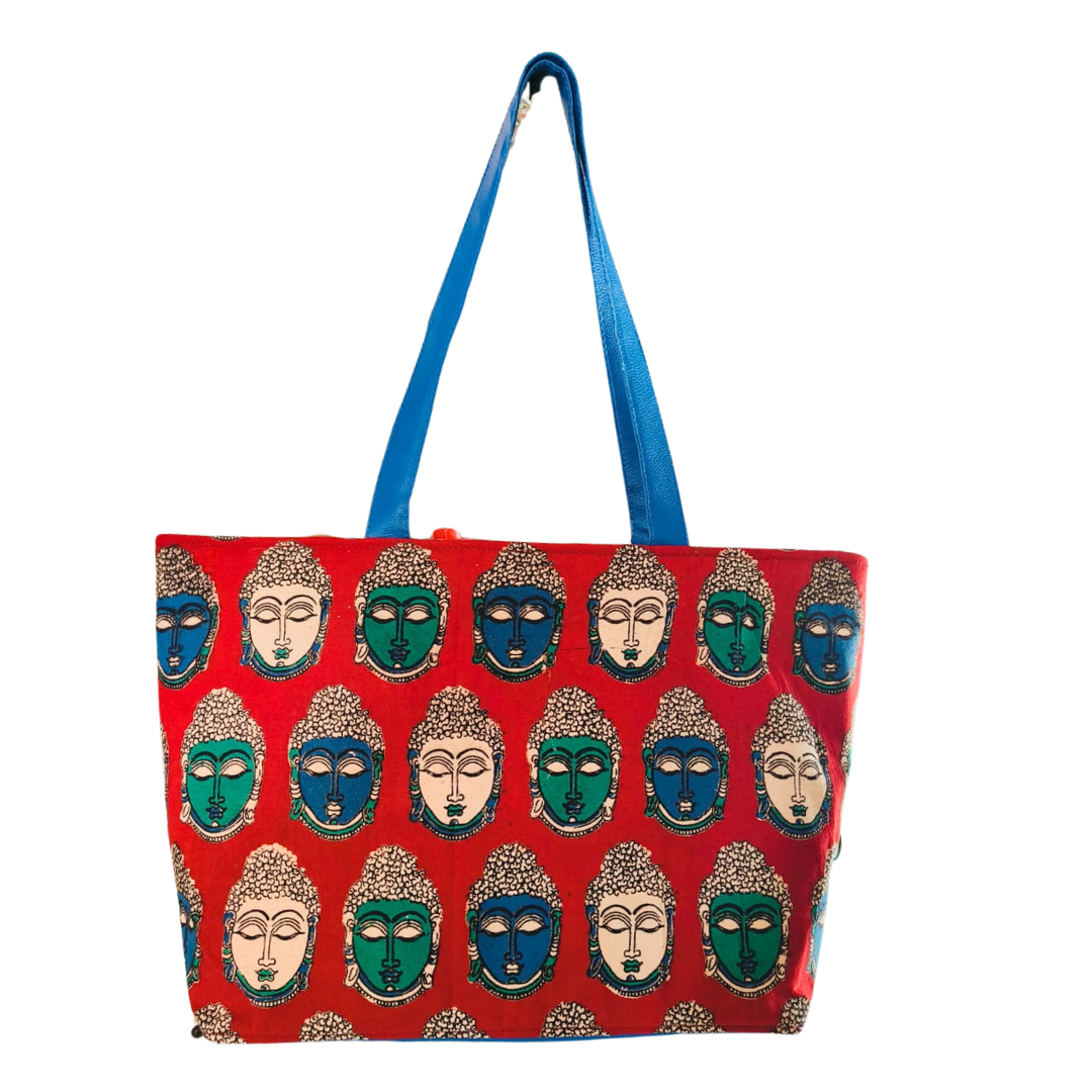 Buddha print tote bag
