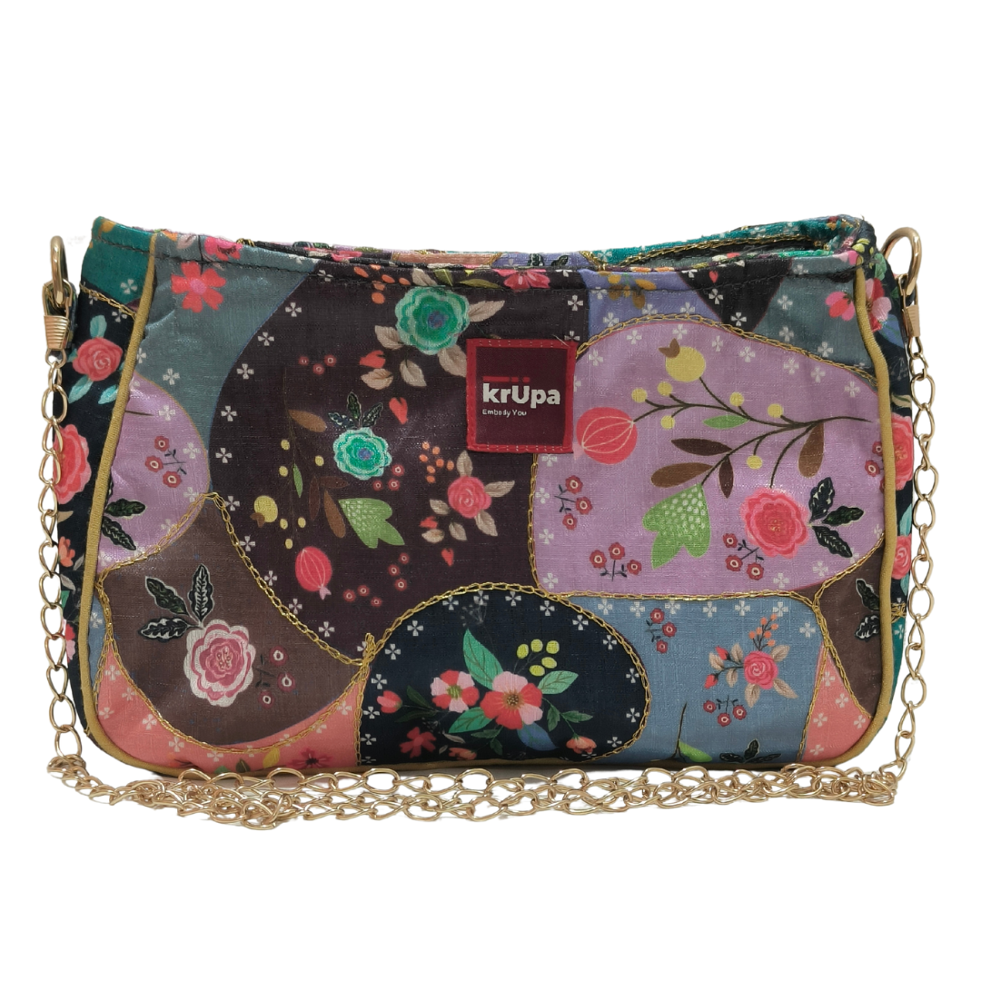 Multicoloured Silk Evening Clutches