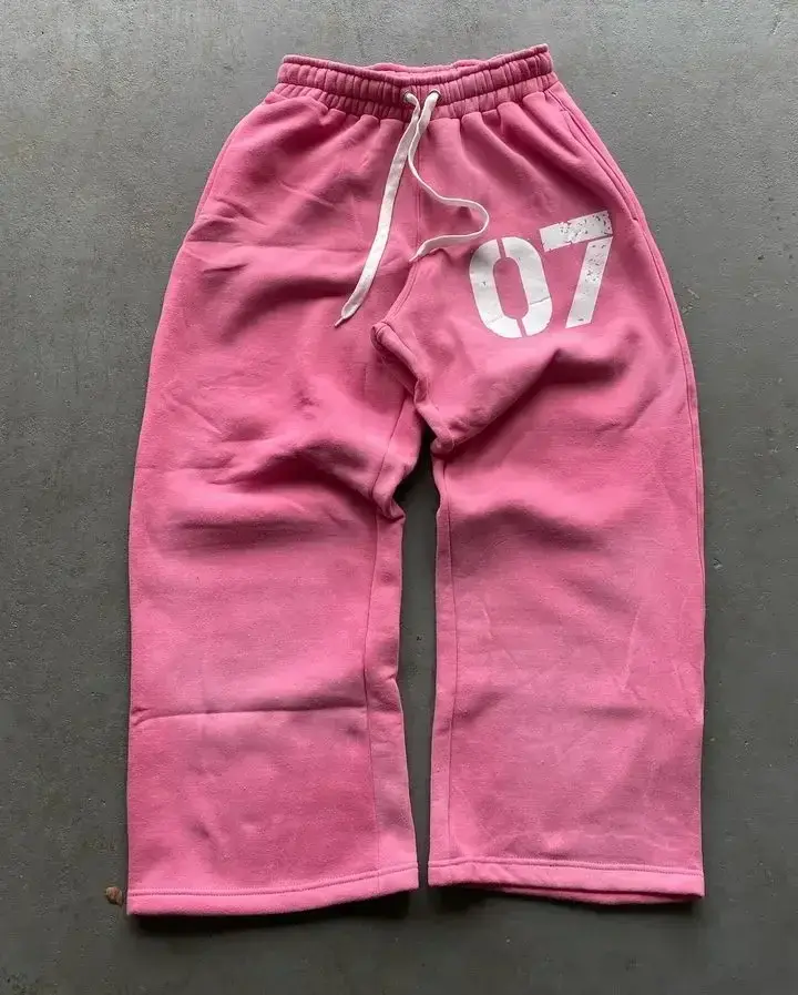 Thumbnail: men's y2k embroidered sweatpants