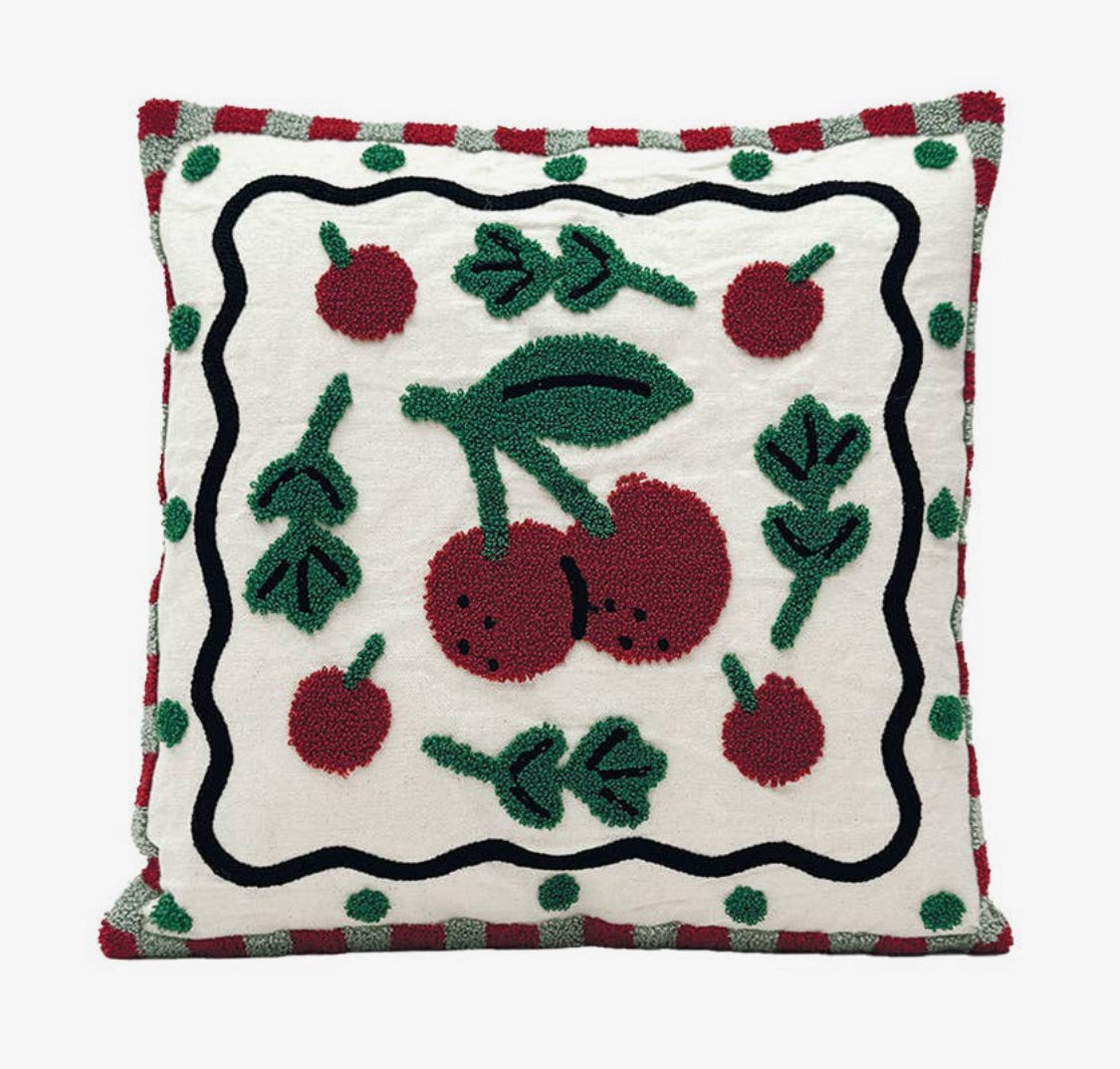 Coussin cerise 