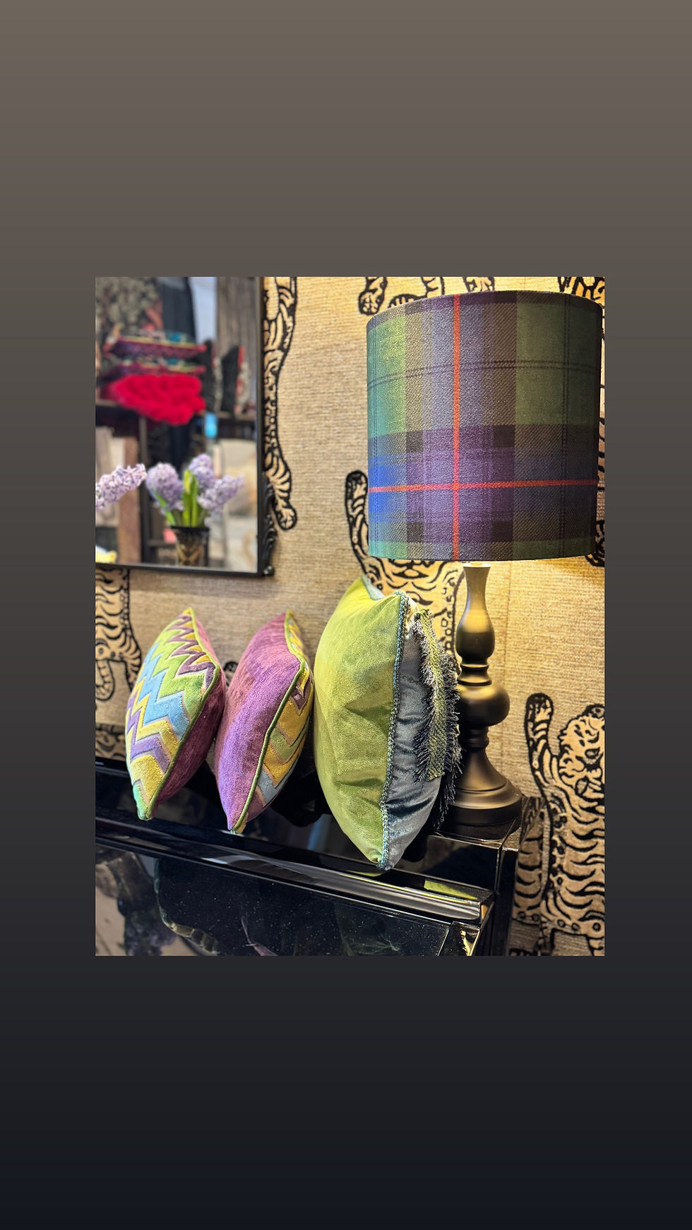 Miniaturbild: LAMPENSCHIRM SAMT TARTAN