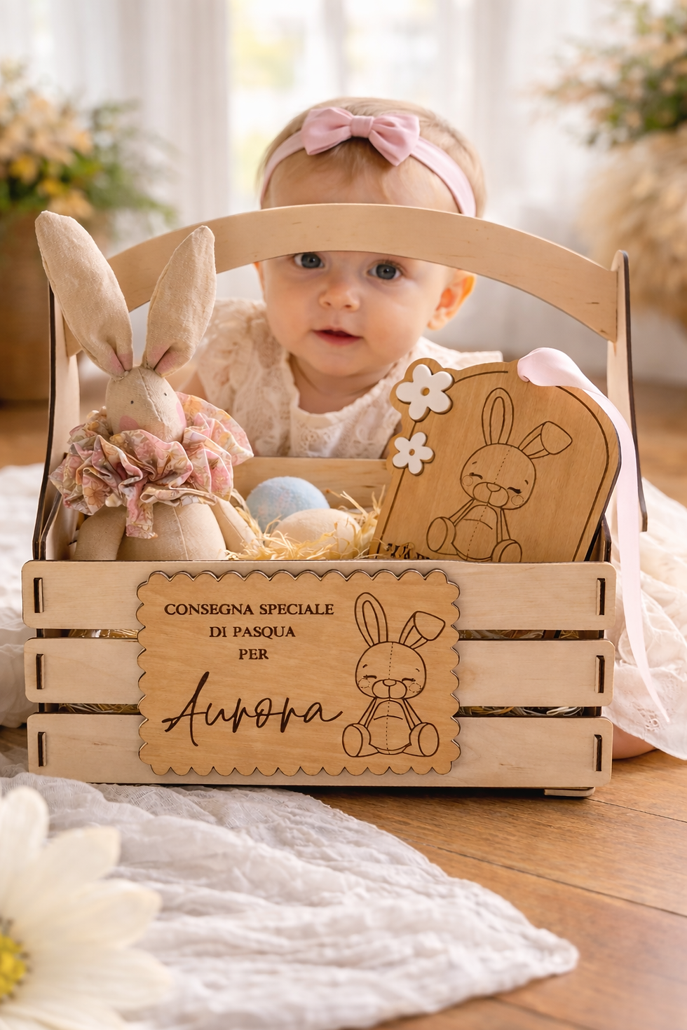 Miniatura: Cestino Pasquale Personalizzato “La Prima Pasqua”