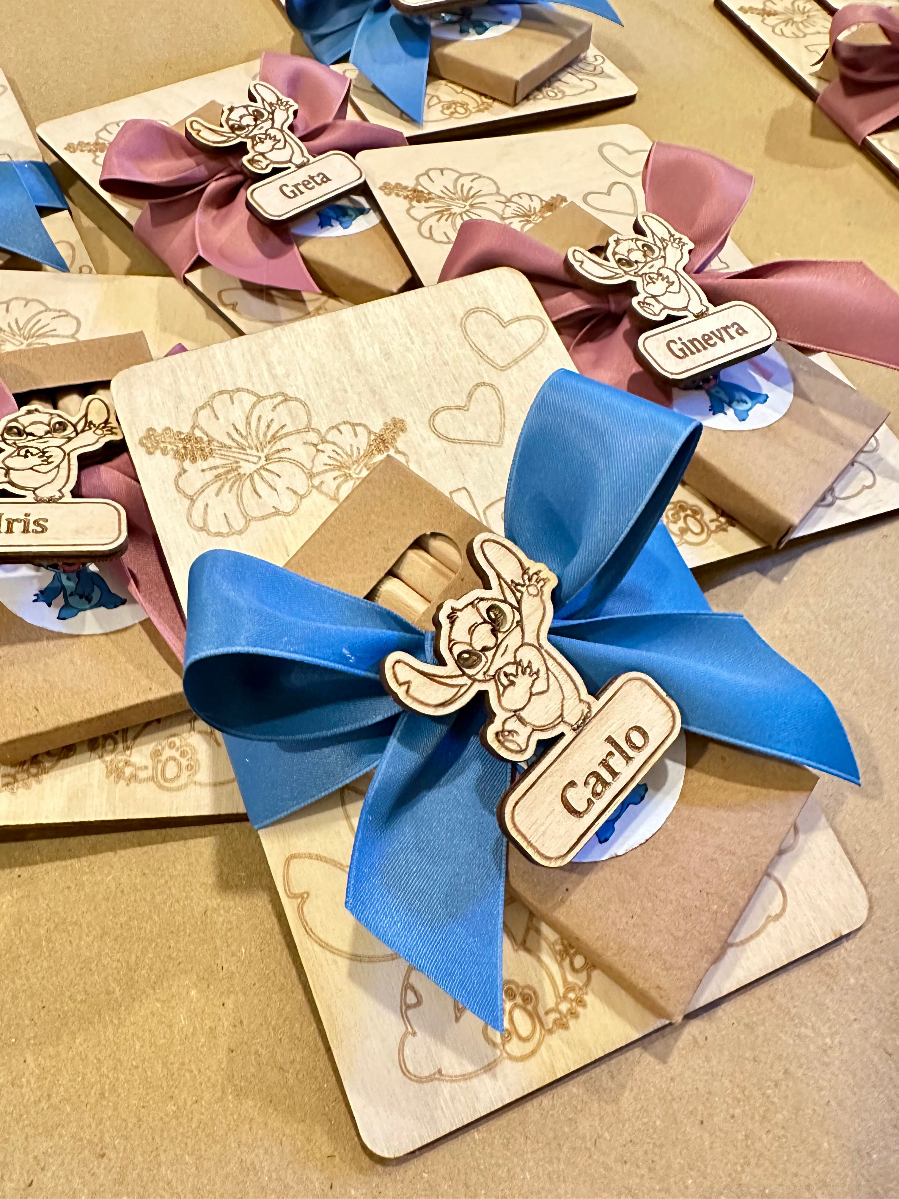 Kit bomboniere Stitch personalizzate: Carlo, Rio