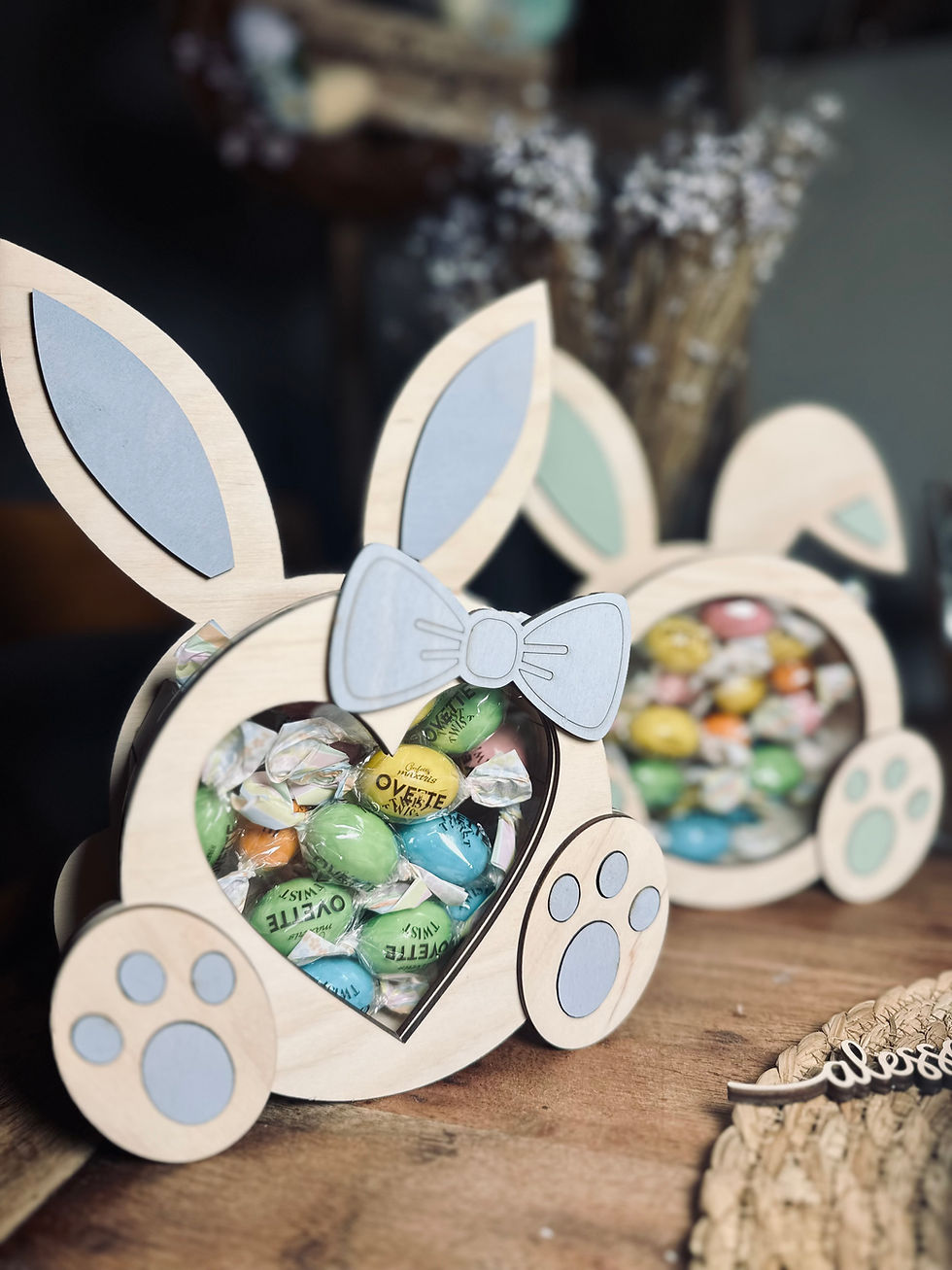 Miniatura: Due portaconfetti a forma di coniglio di Pasqua