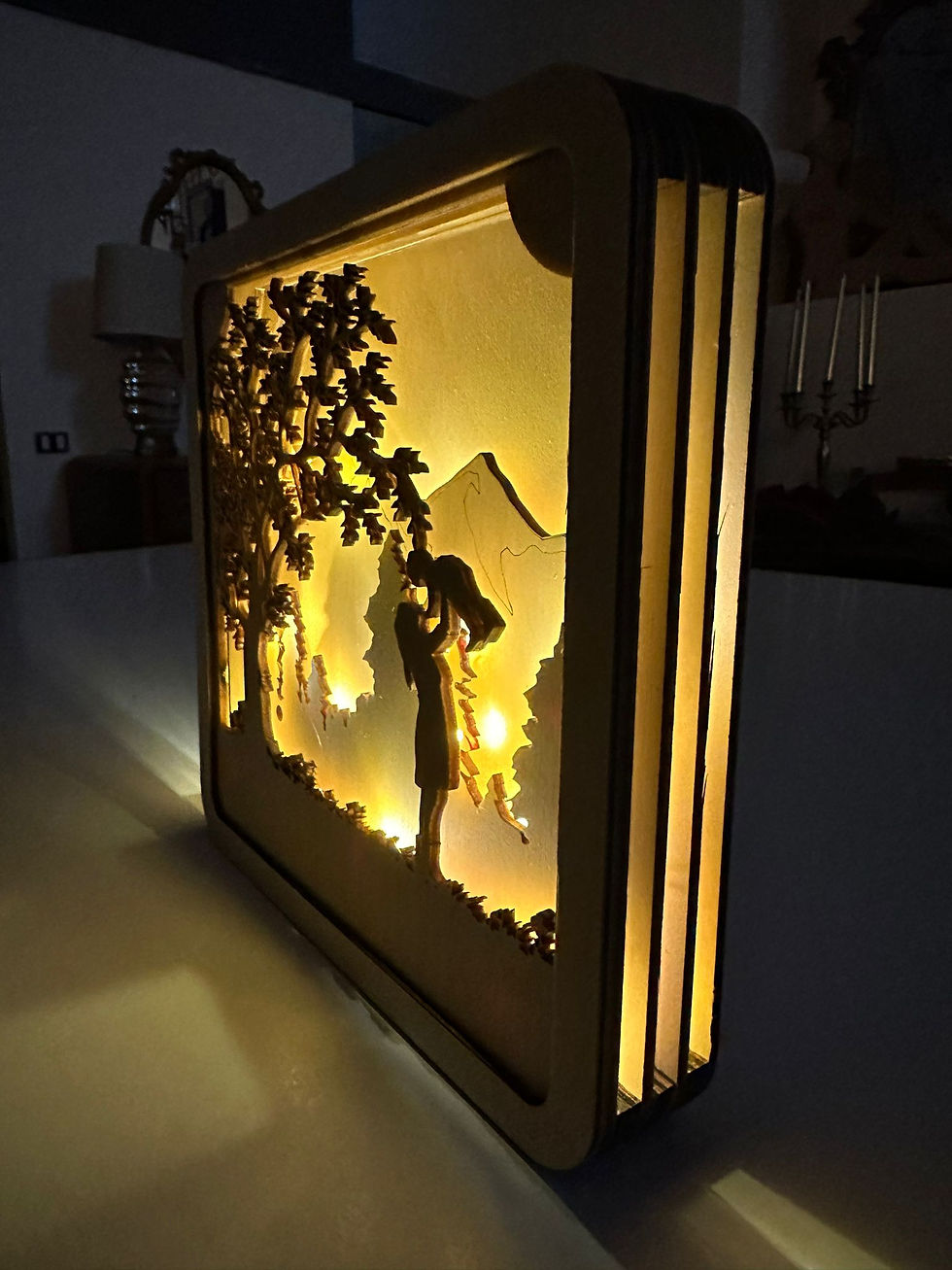Illuminazione a LED, scena romantica, design L'Eban