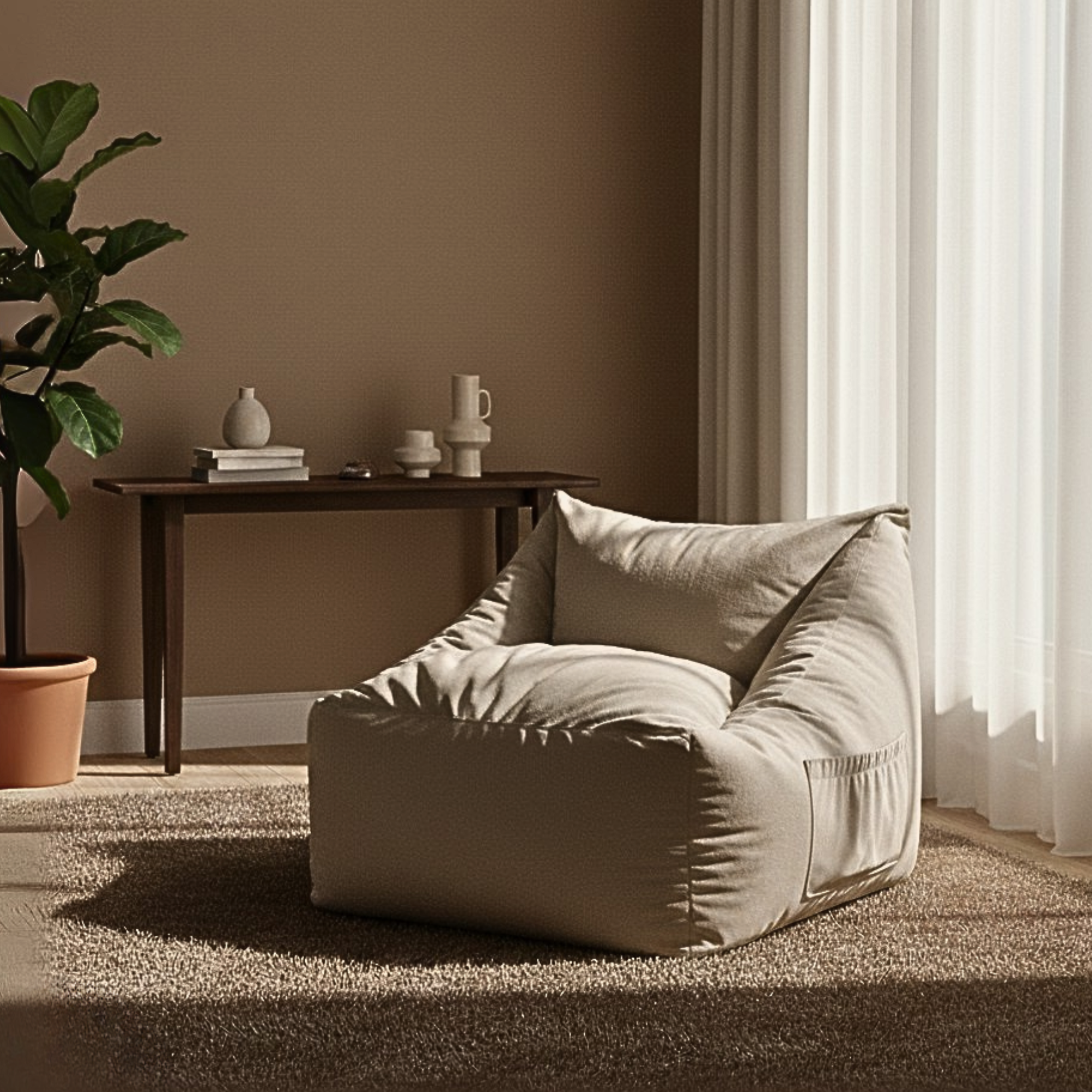 Sillón Puff Kubox En Microfibra