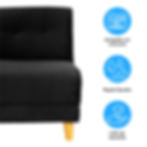 Miniatura: Sofacama Futon Cerezo - 3 En 1 - Pet Friendly Y Antifluido