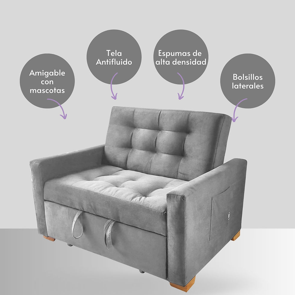 Miniatura: Sofa Cama Germany - 3 En 1 - Antirasguño Y Antifluido