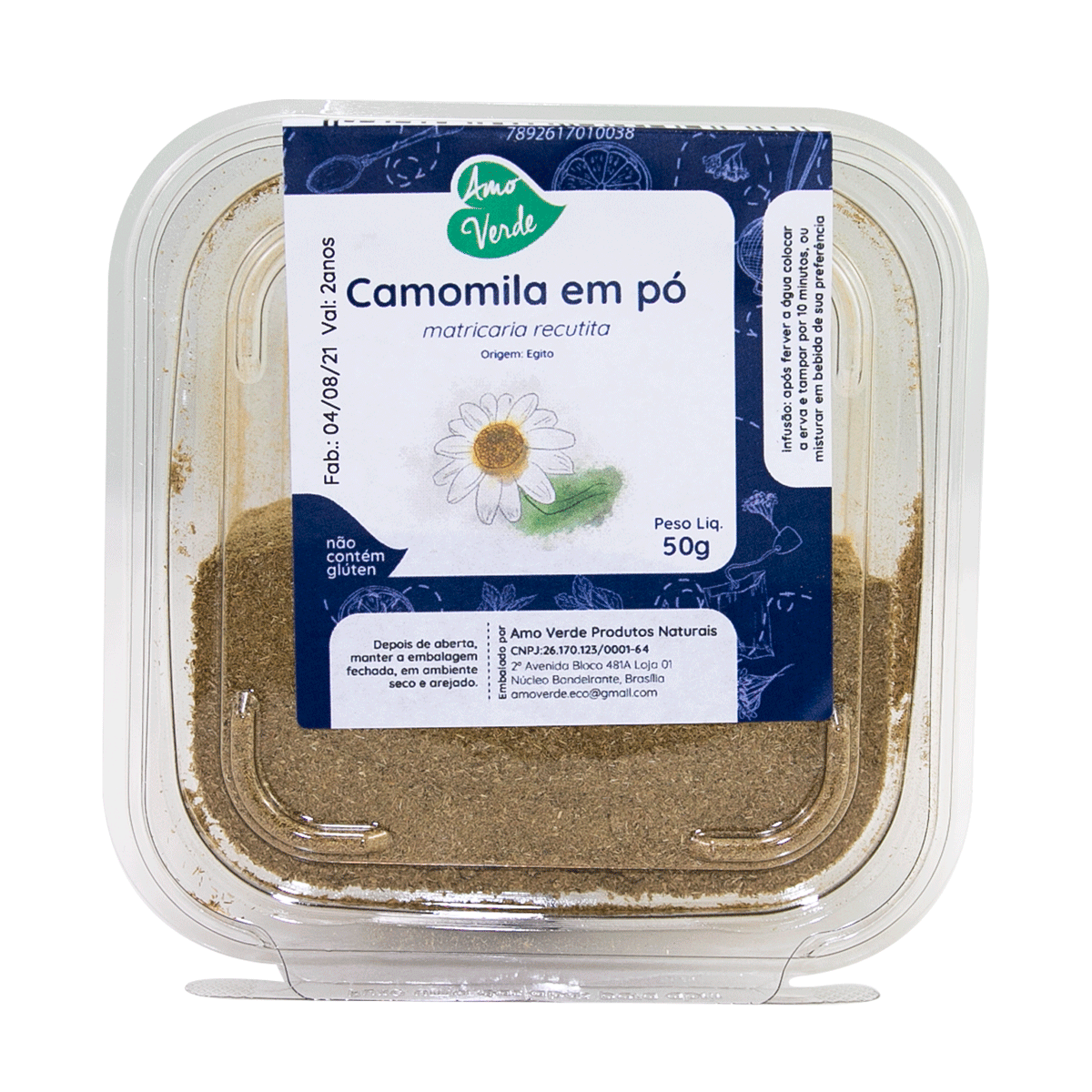 Camomila em pó 50g - Amo Verde 