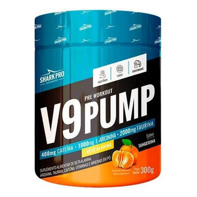 Pré-Treino V9 Pump Tangerina 300g - Shark Pro