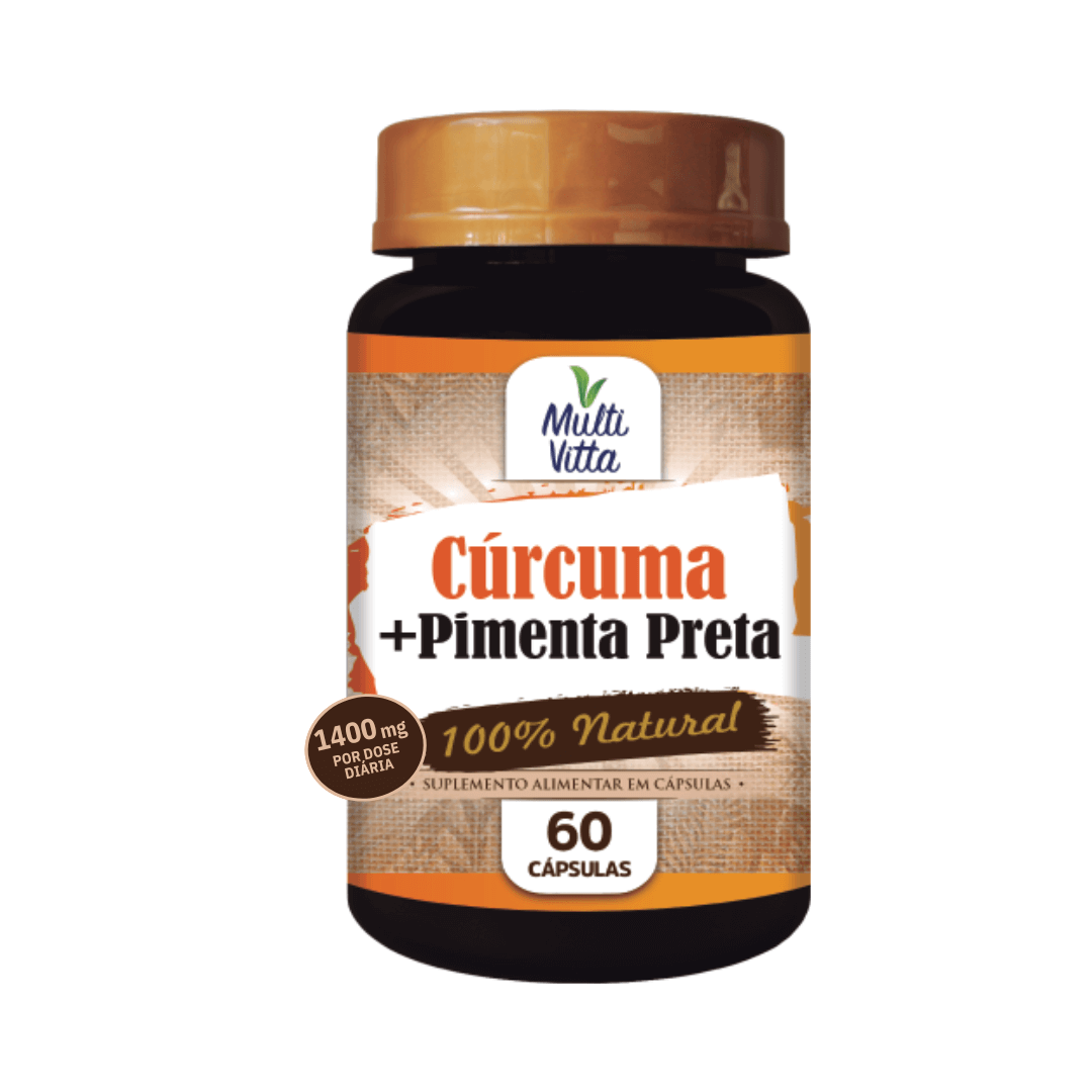 Cúrcuma + Pimenta preta 60 caps - Multivitta