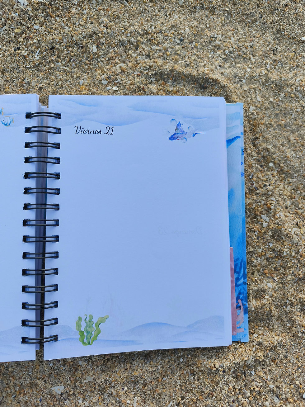 Miniatura: Una página aleatoria de la agenda, con temática marina