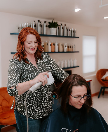 hair cut in progress - action shot