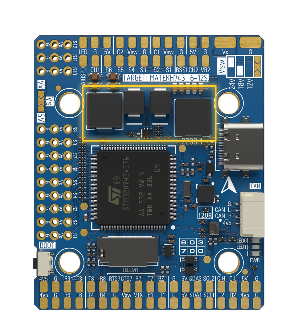 Built-in BECs on the HALYCHYNA H743 controller