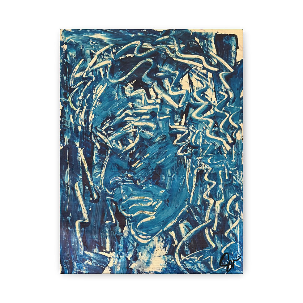 Thumbnail: Portrait of Mr. Andante on Matte, Stretched Canvas Print 