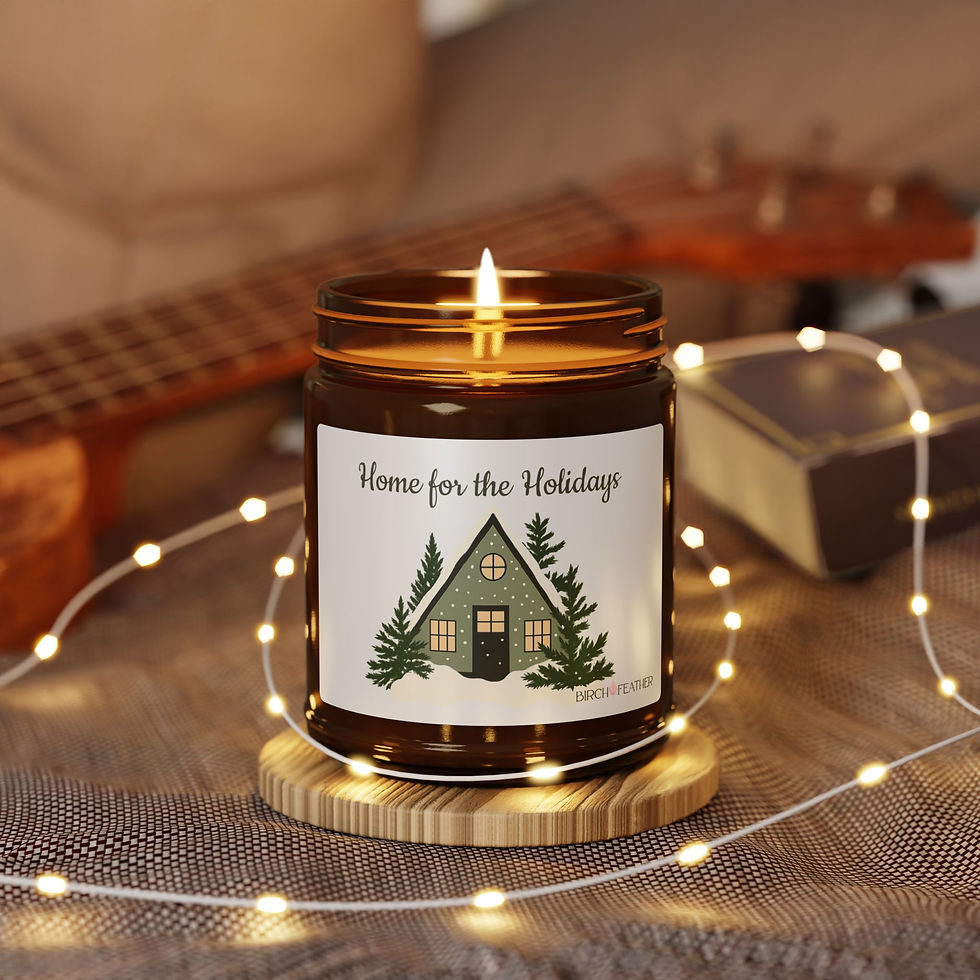 Thumbnail: Home for the Holidays House Candle | Scented Soy, Amber Jar